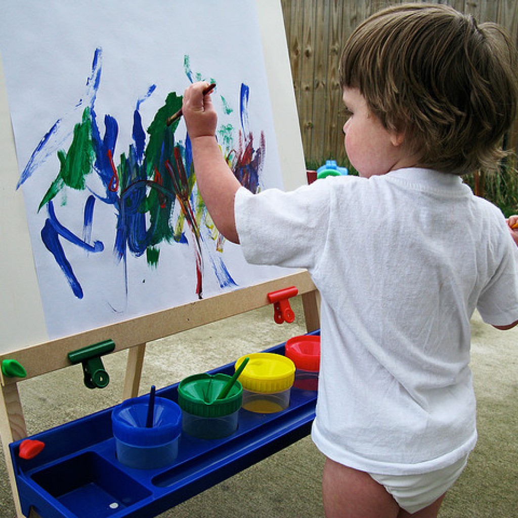 Рисование краской 5 лет в детском